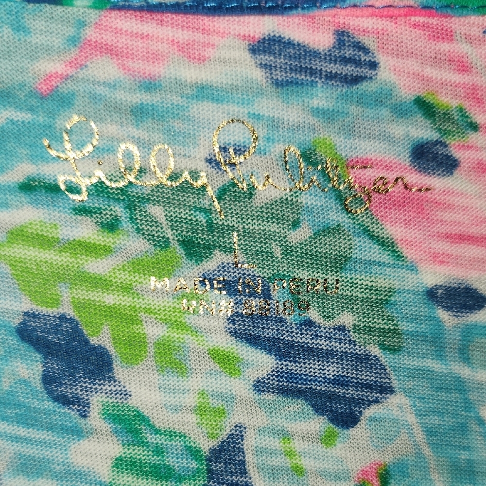 Lilly Pulitzer Etta Long Sleeve Tee In Sweet Escape- Large - Picture 4 of 5